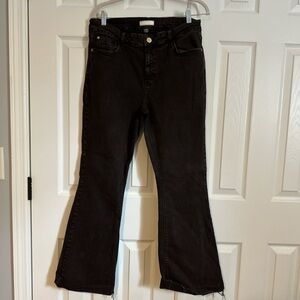 Chocolate Brown Flared Denim Jeans
